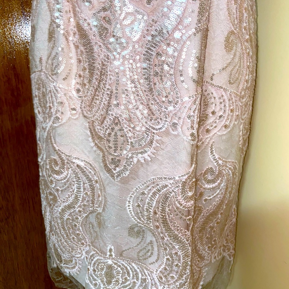 Classy Blush Sequin Dress - Picture 7 of 8
